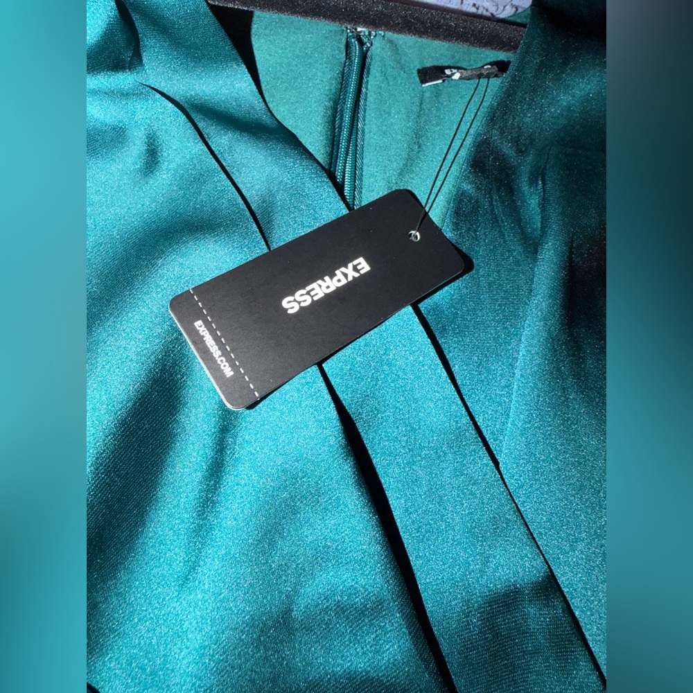 Express Teal Sleeveless Wrap Top - Picture 10 of 10